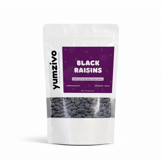 Yumzivo - Premium Black Raisins (Kishmish) - 450 gm